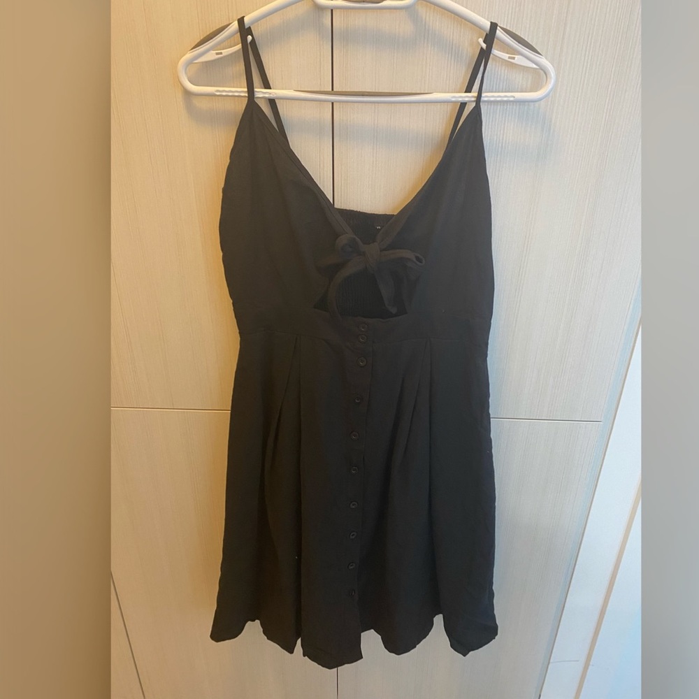 Midi front-tie dress